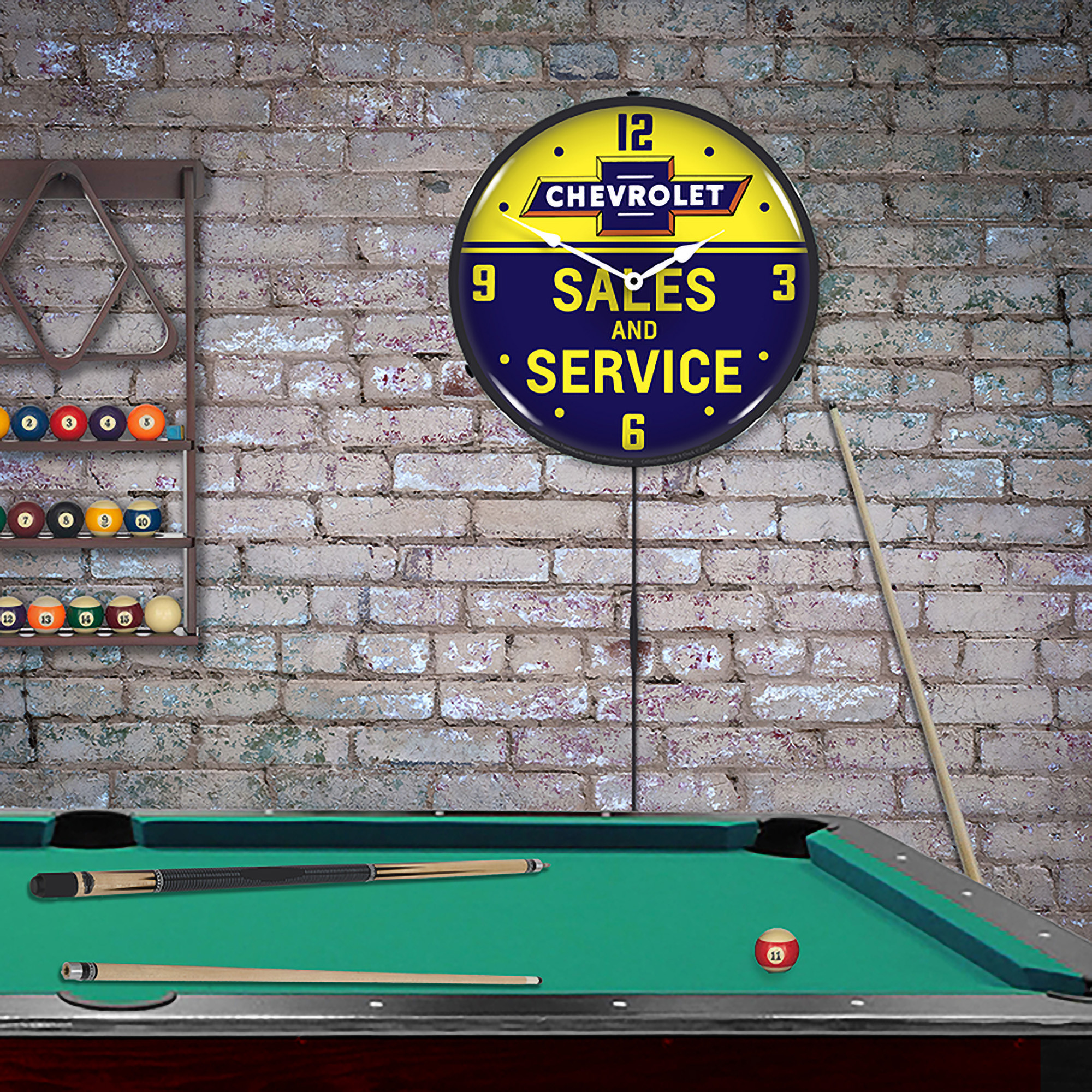 Chevrolet Bowtie Sales and Service LED Wall Clock Illuminated not Neon 4 Chevrolet Bowtie Sales and Service LED Wall Clock Illuminated not Neon - Image 4