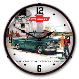 1958 Chevrolet Truck LED Wall Clock Illuminated not Neon