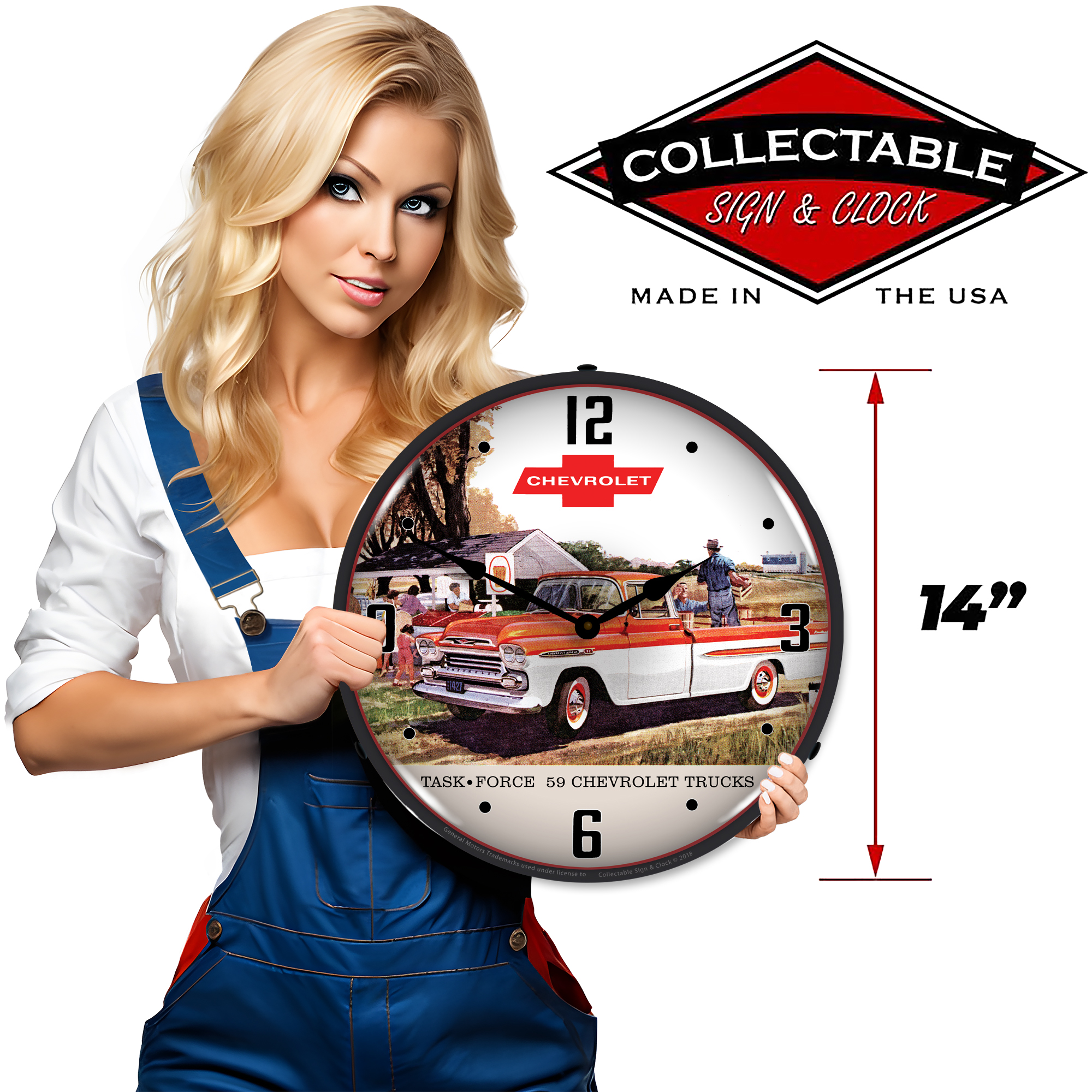 1959 Chevrolet Task Force Truck LED Wall Clock Illuminated not Neon 3 1959 Chevrolet Task Force Truck LED Wall Clock Illuminated not Neon - Image 3