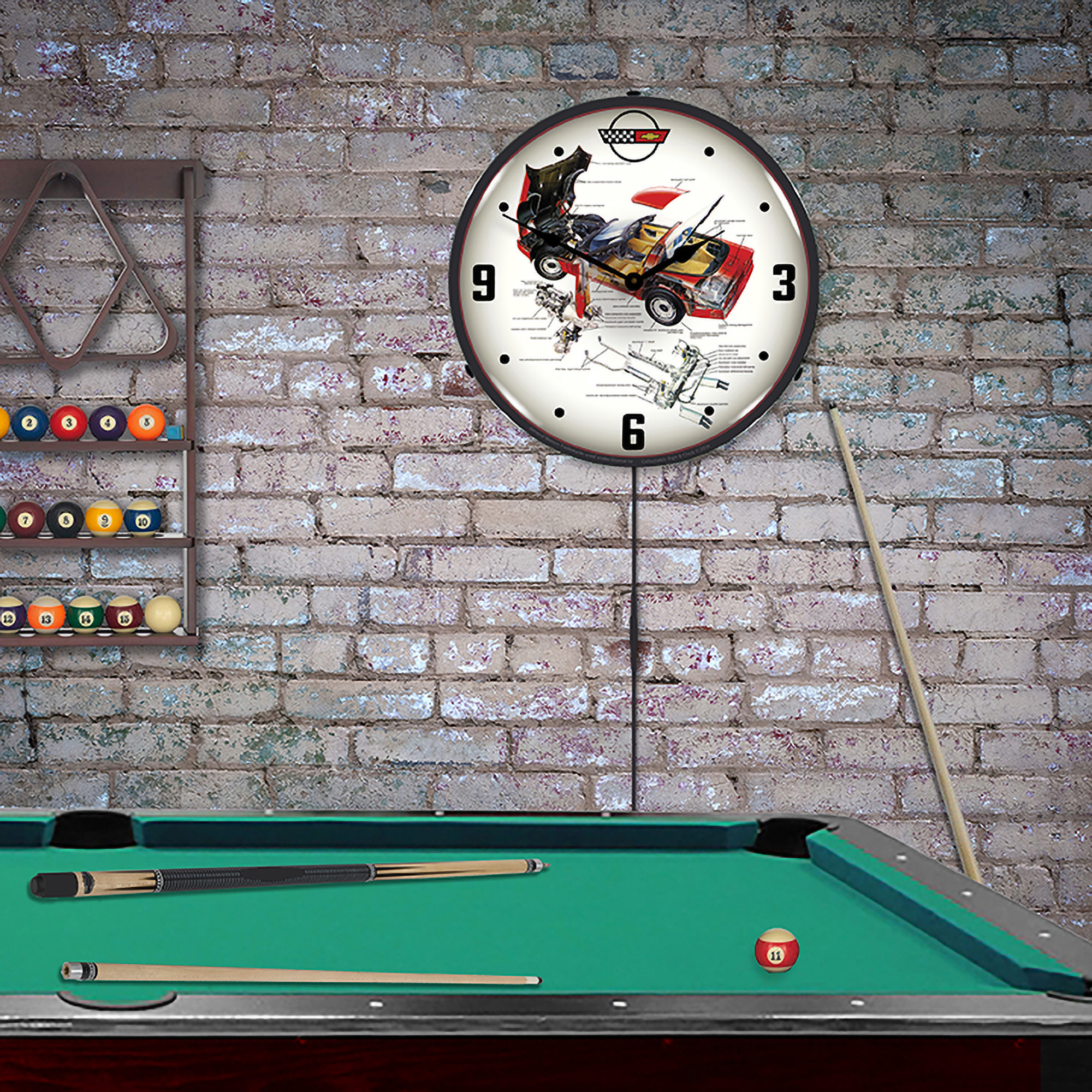 C4 Corvette Tech LED Wall Clock Illuminated not Neon 4 C4 Corvette Tech LED Wall Clock Illuminated not Neon - Image 4