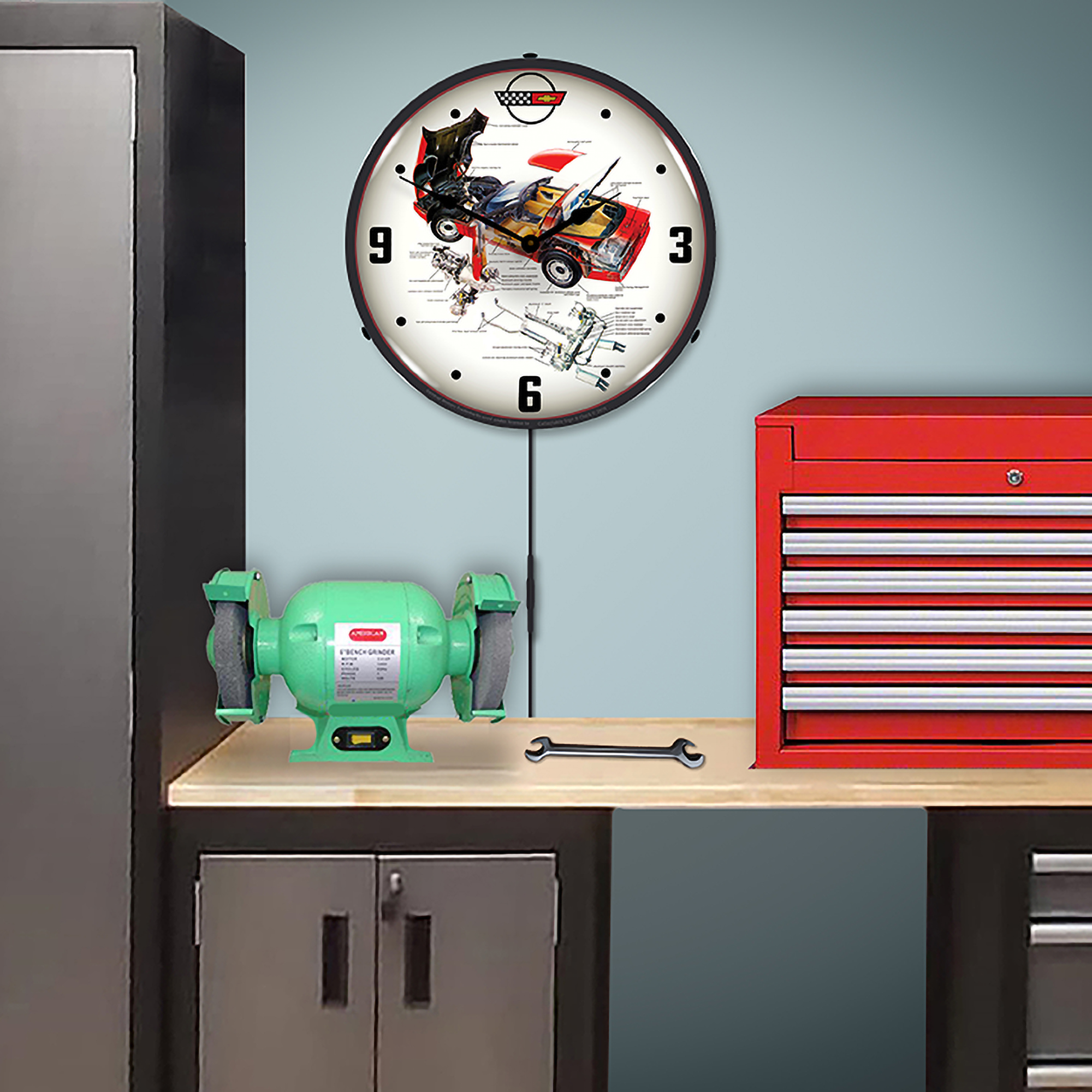C4 Corvette Tech LED Wall Clock Illuminated not Neon 5 C4 Corvette Tech LED Wall Clock Illuminated not Neon - Image 5