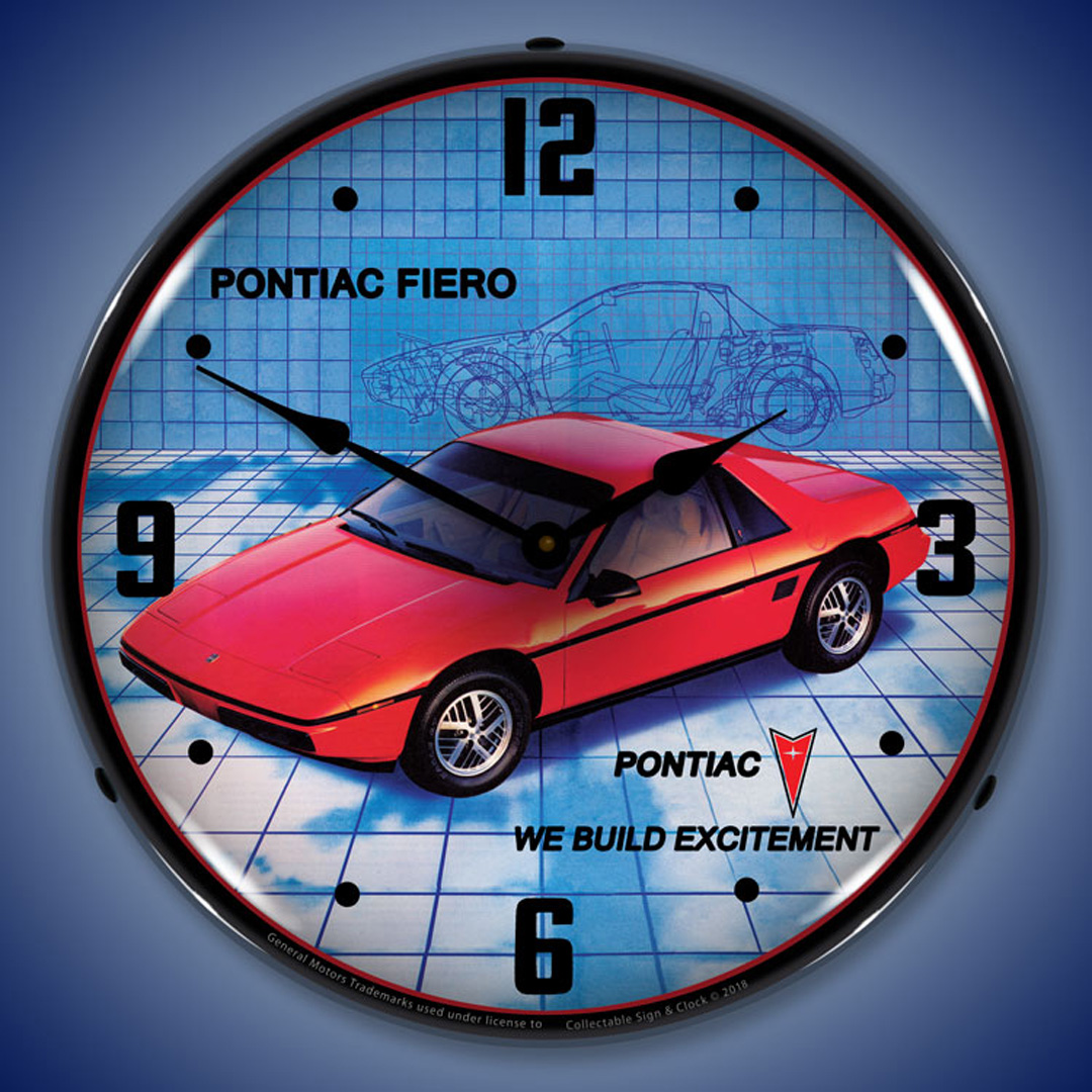 1984 Pontiac Fiero LED Wall Clock Illuminated not Neon 2 1984 Pontiac Fiero LED Wall Clock Illuminated not Neon - Image 2
