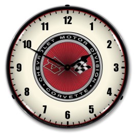 C3 Corvette 68-82 LED Wall Clock Illuminated not Neon
