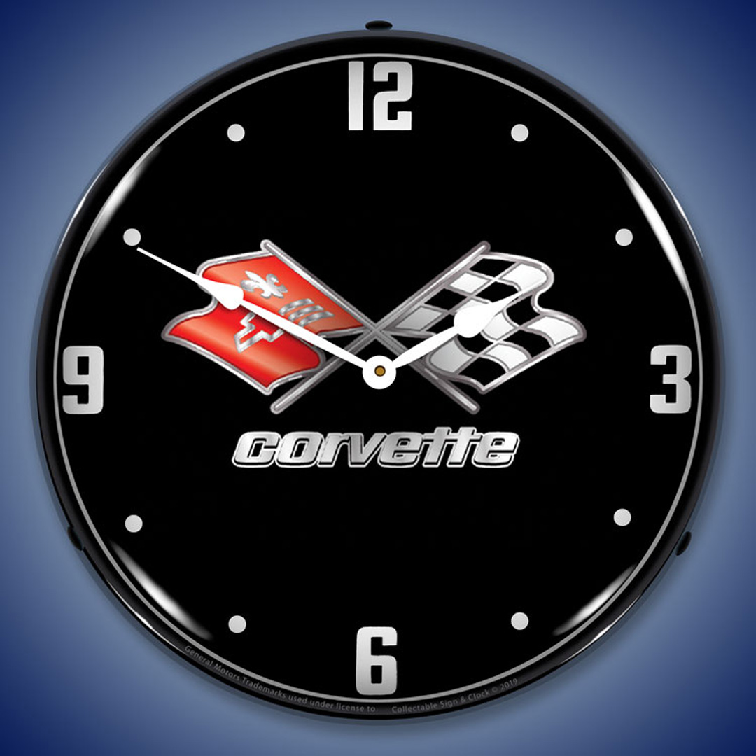 C3 Corvette Black Tie LED Wall Clock Illuminated not Neon 2 C3 Corvette Black Tie LED Wall Clock Illuminated not Neon - Image 2
