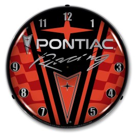 Pontiac Racing LED  Wall Clock Illuminated not Neon