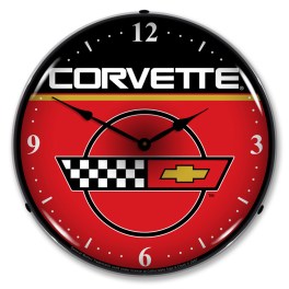 C4 Corvette LED Wall Clock Illuminated not Neon