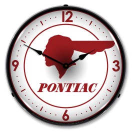 Pontiac Indian LED Wall Clock  Illuminated not Neon
