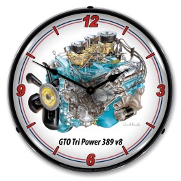 GTO Tri Power V8 LED Wall Clock Illuminated not Neon