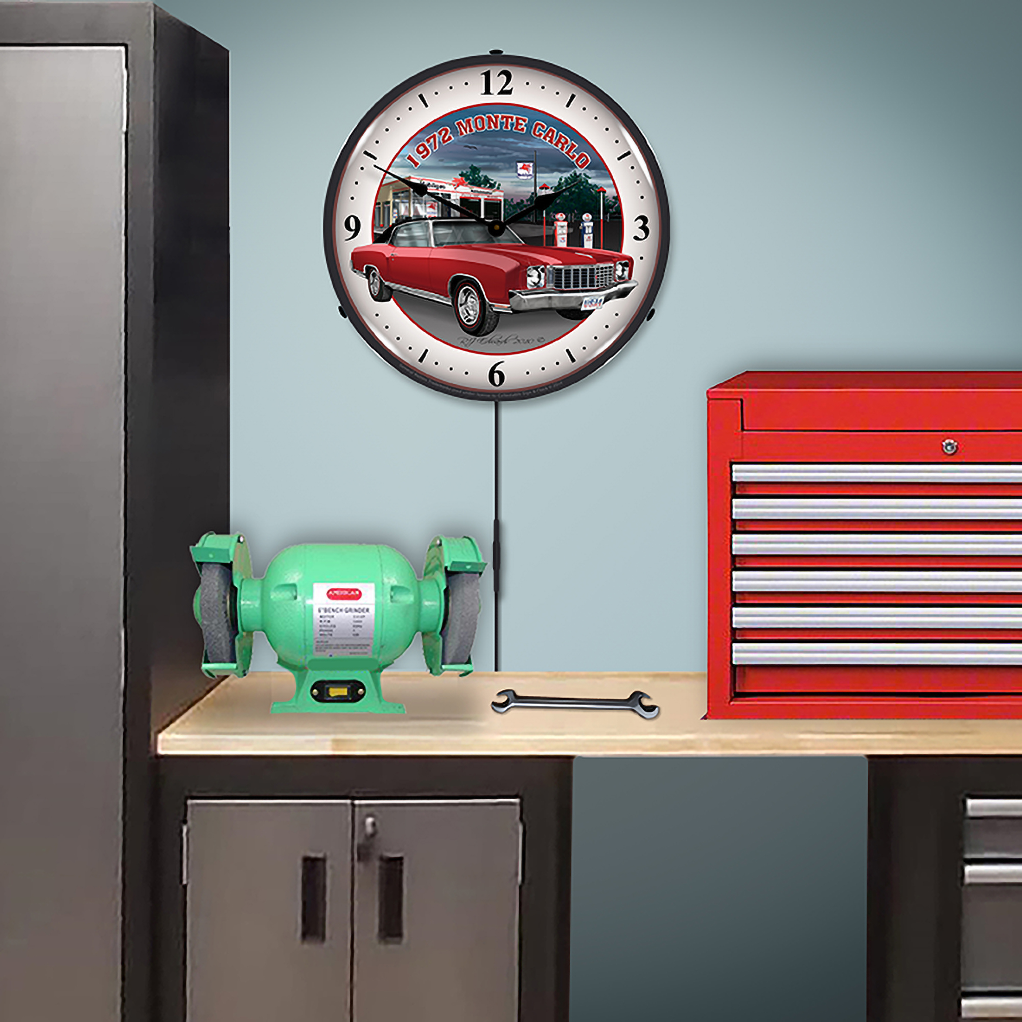 1972 Monte Carlo LED Wall Clock Illuminated not Neon 5 1972 Monte Carlo LED Wall Clock Illuminated not Neon - Image 5