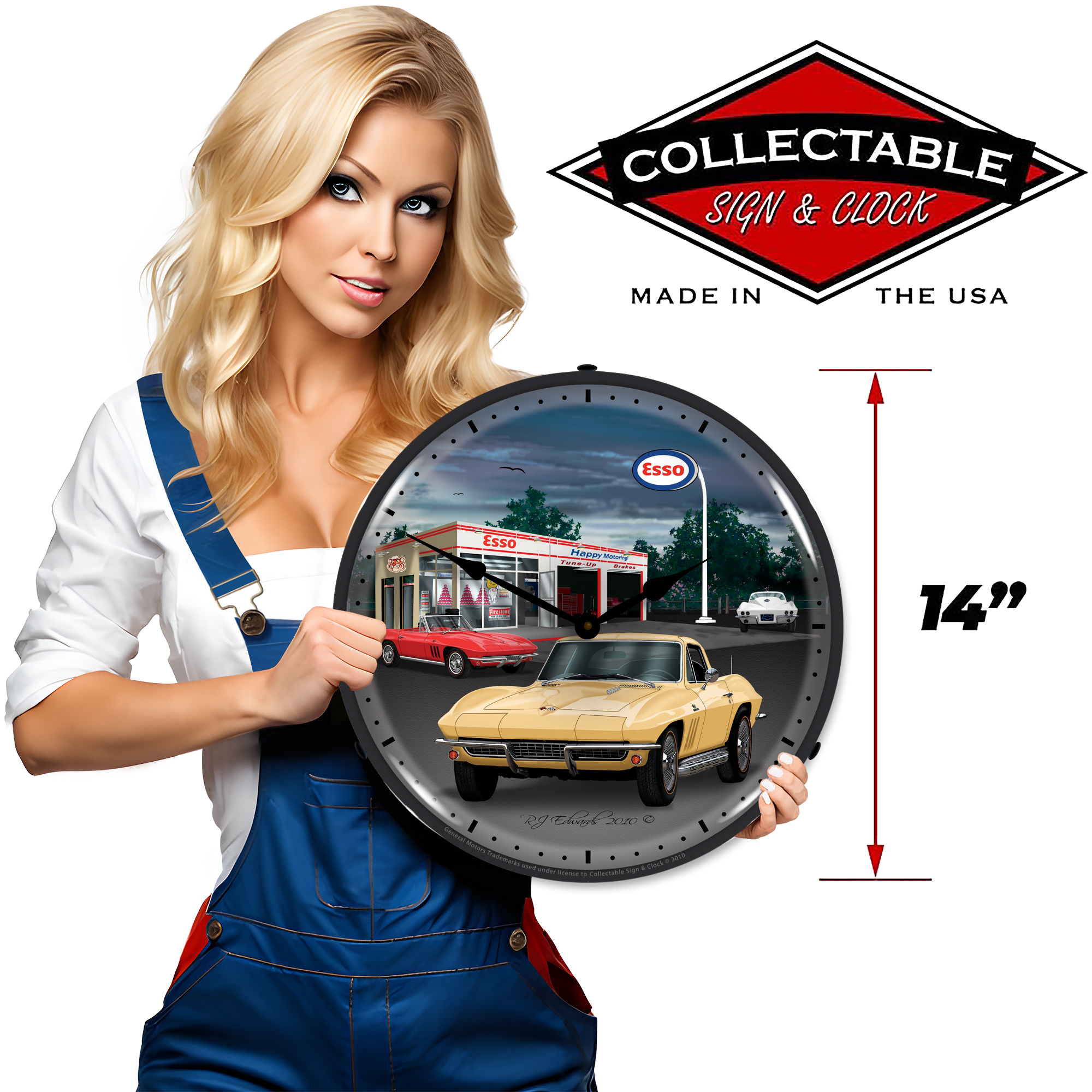 1965 Corvette LED Wall Clock Illuminated not Neon 3 1965 Corvette LED Wall Clock Illuminated not Neon - Image 3