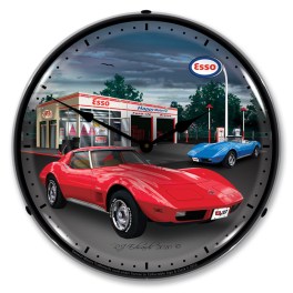 1974 Corvette LED Wall Clock  Illuminated not Neon