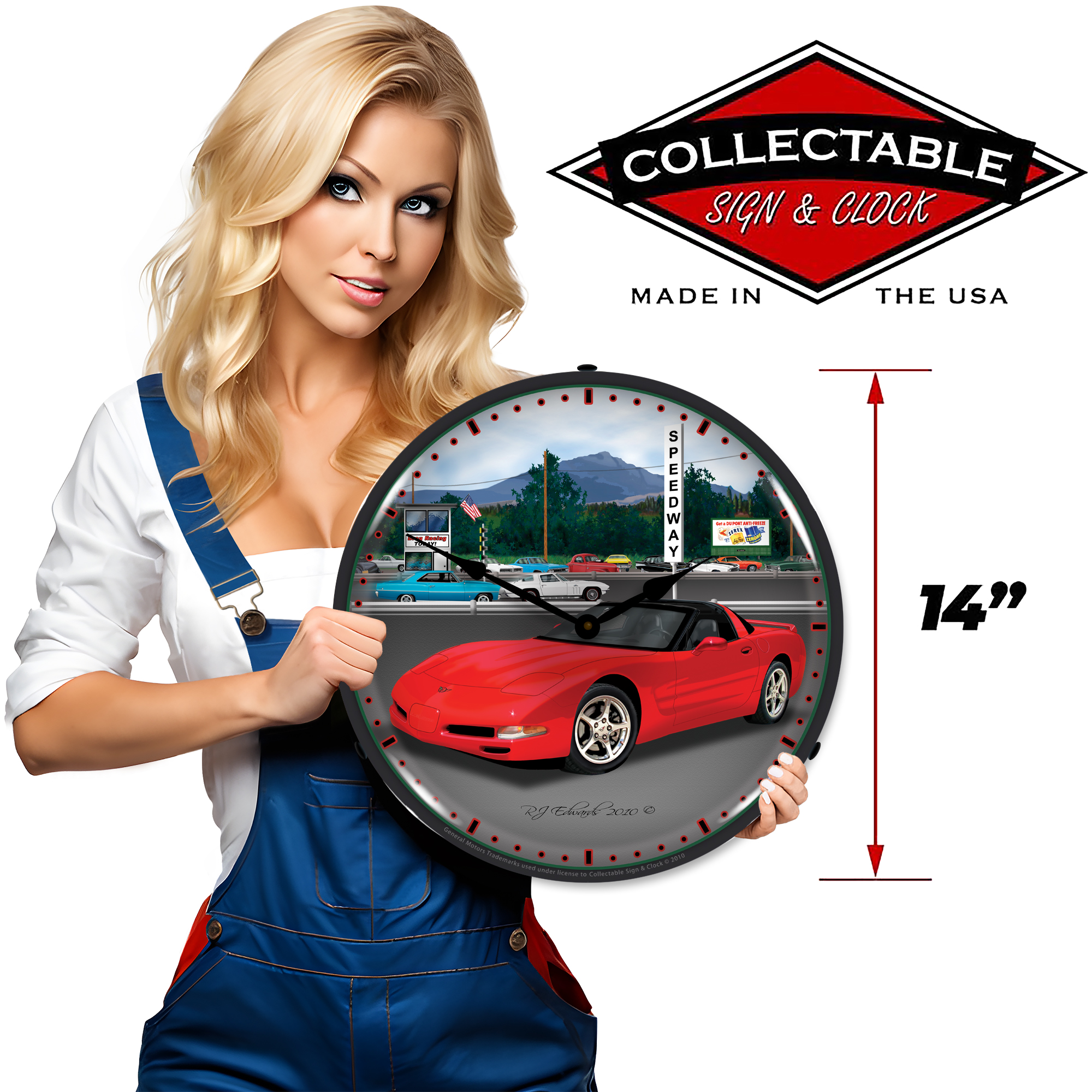 C5 Raceway LED Wall Clock Illuminated not Neon 3 C5 Raceway LED Wall Clock Illuminated not Neon - Image 3