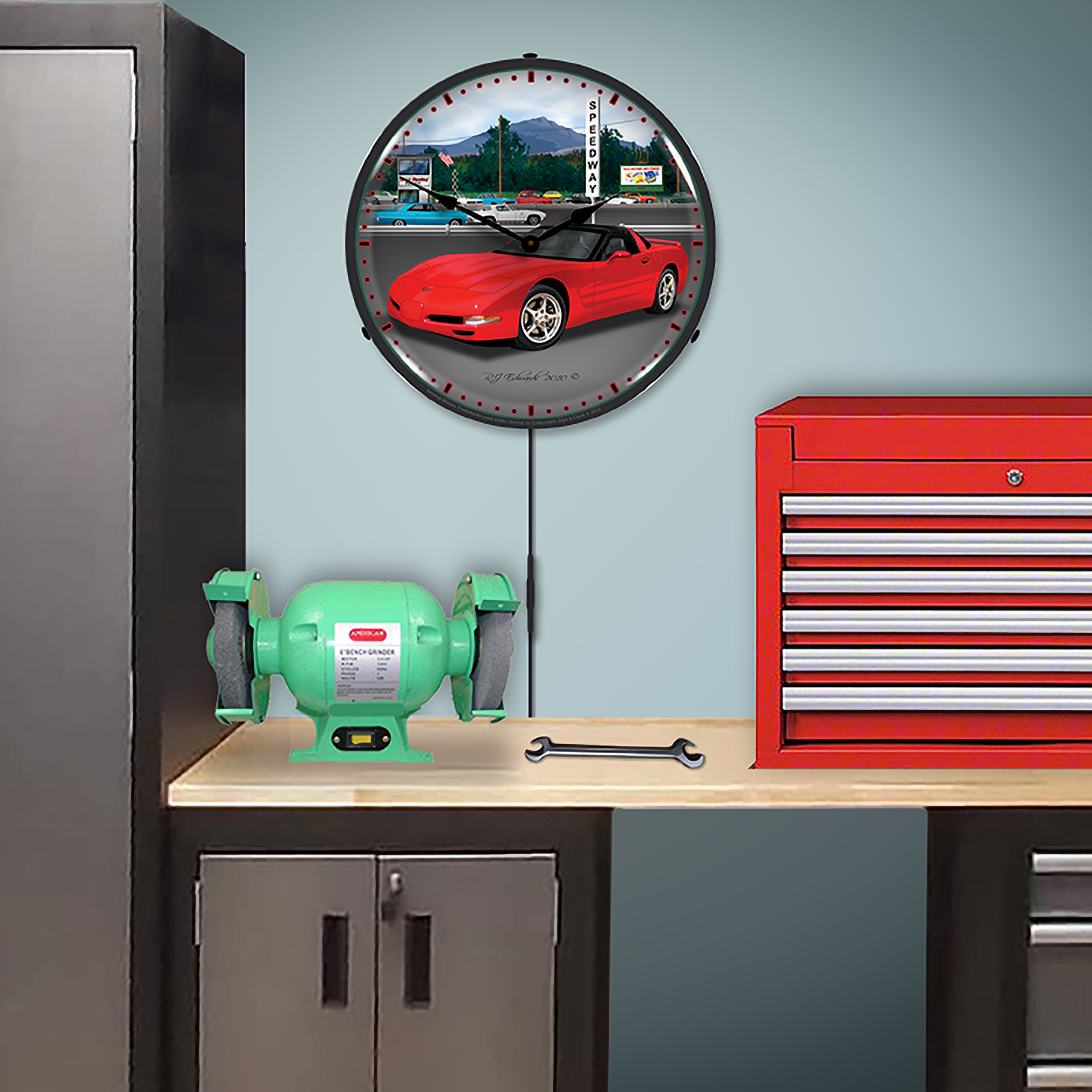 C5 Raceway LED Wall Clock Illuminated not Neon 5 C5 Raceway LED Wall Clock Illuminated not Neon - Image 5