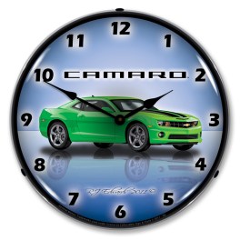 Camaro G5 Synergy Green LED Wall Clock Illuminated not Neon