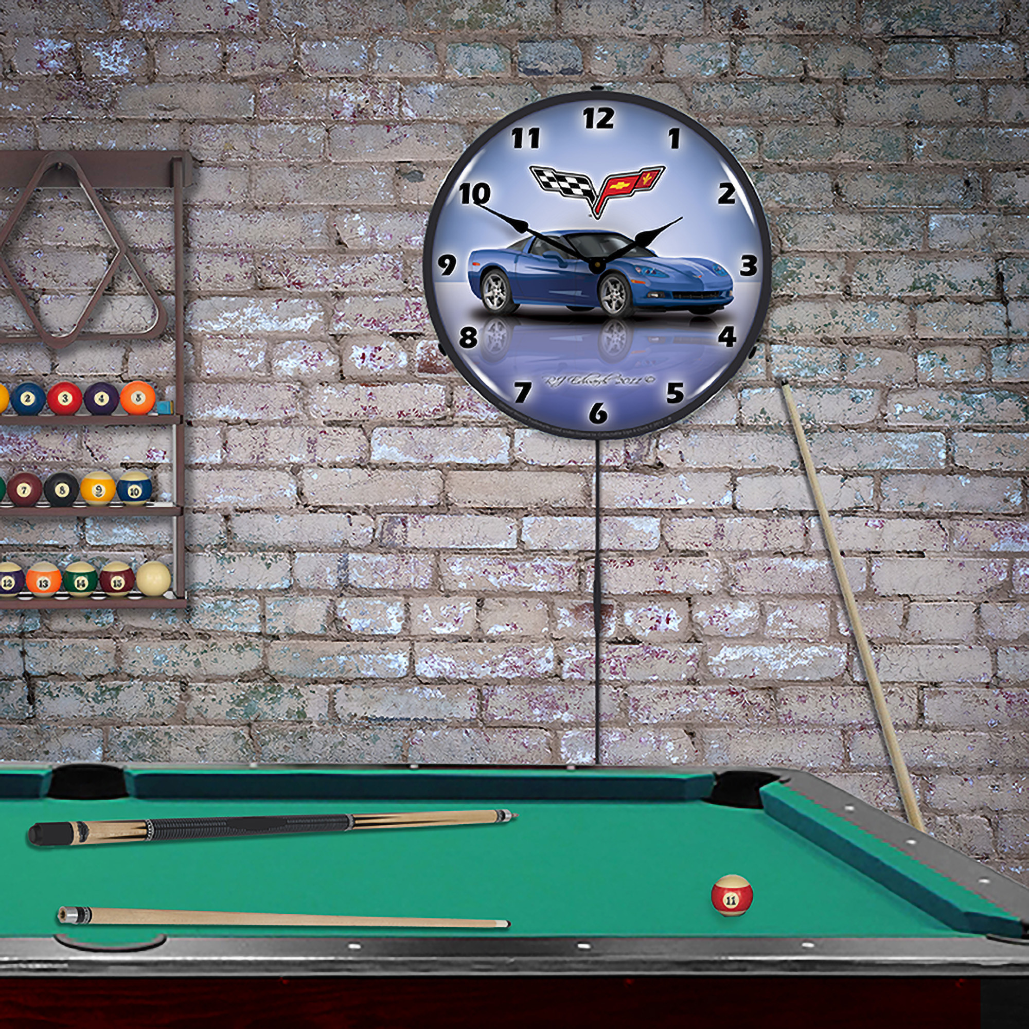 C6 Corvette Jetstream Blue LED Wall Clock Illuminated not Neon 4 C6 Corvette Jetstream Blue LED Wall Clock Illuminated not Neon - Image 4