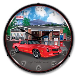 1979 Z28 Camaro Exxon LED Wall Clock Illuminated not Neon