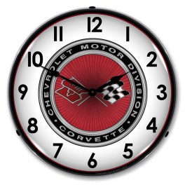 C3 Corvette LED Wall Clock Illuminated not Neon