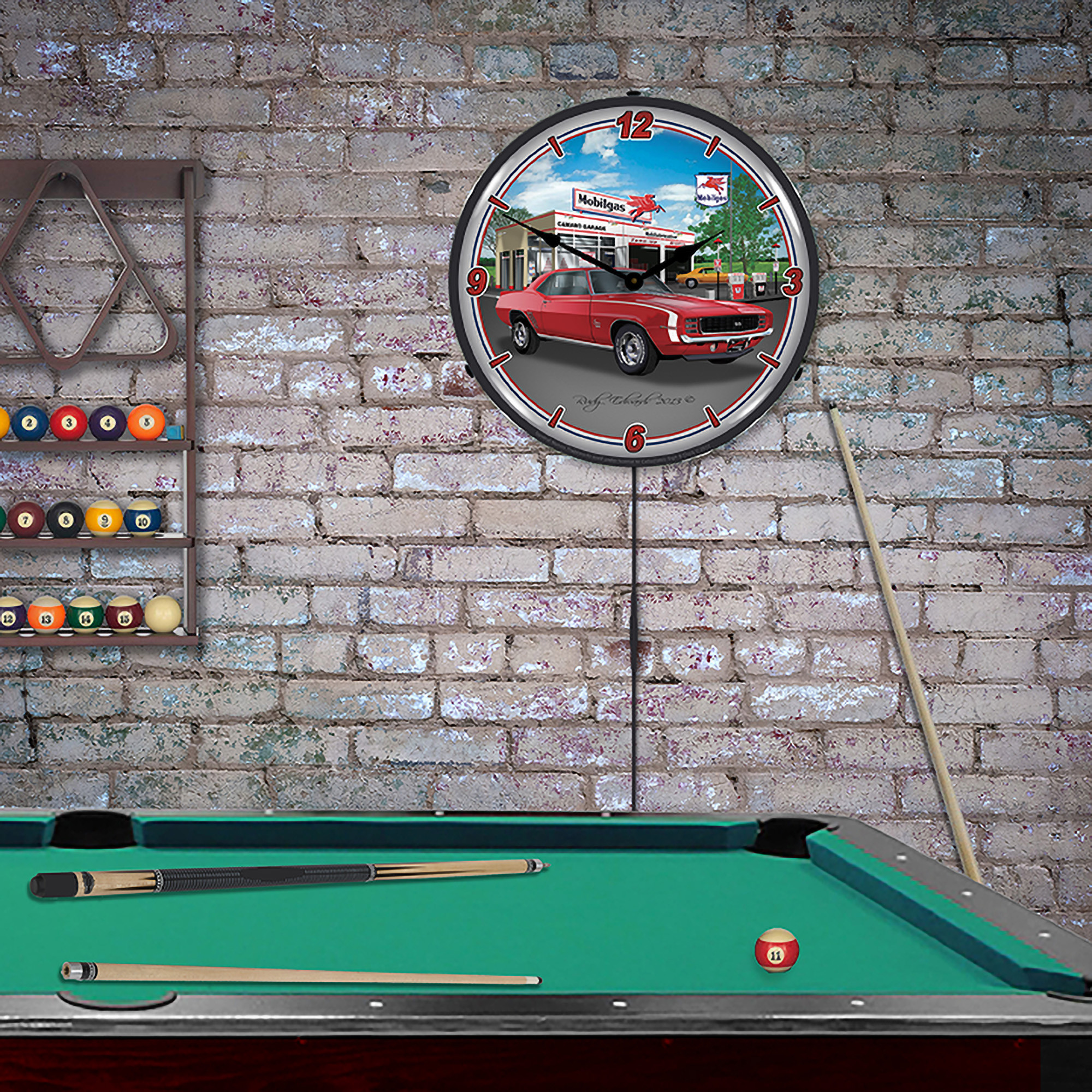 1969 RS SS Camaro Mobil LED Wall Clock Illuminated not Neon 4 1969 RS SS Camaro Mobil LED Wall Clock Illuminated not Neon - Image 4