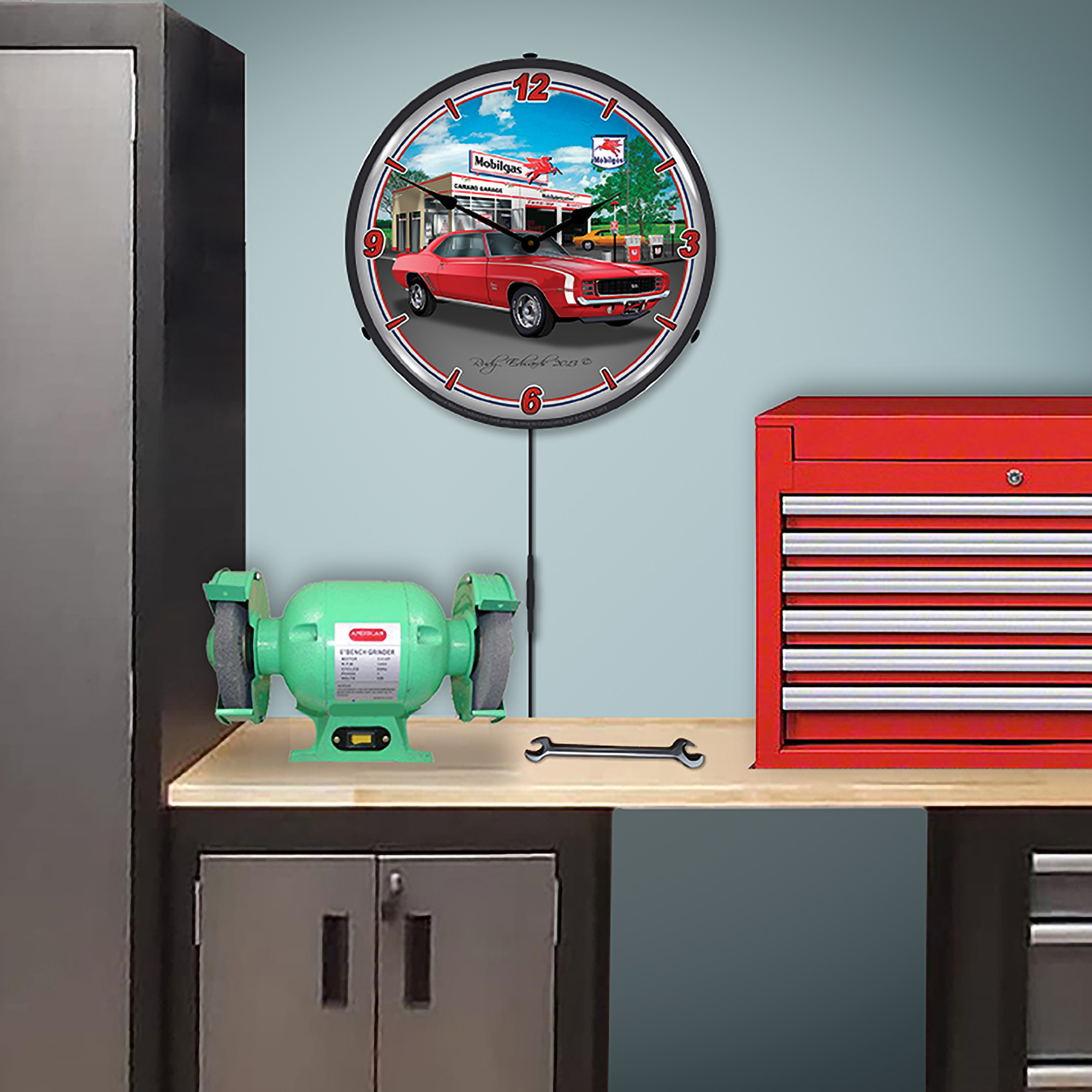 1969 RS SS Camaro Mobil LED Wall Clock Illuminated not Neon 5 1969 RS SS Camaro Mobil LED Wall Clock Illuminated not Neon - Image 5