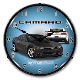 2014 SS Camaro Ashen Grey LED Wall Clock Illuminated not Neon