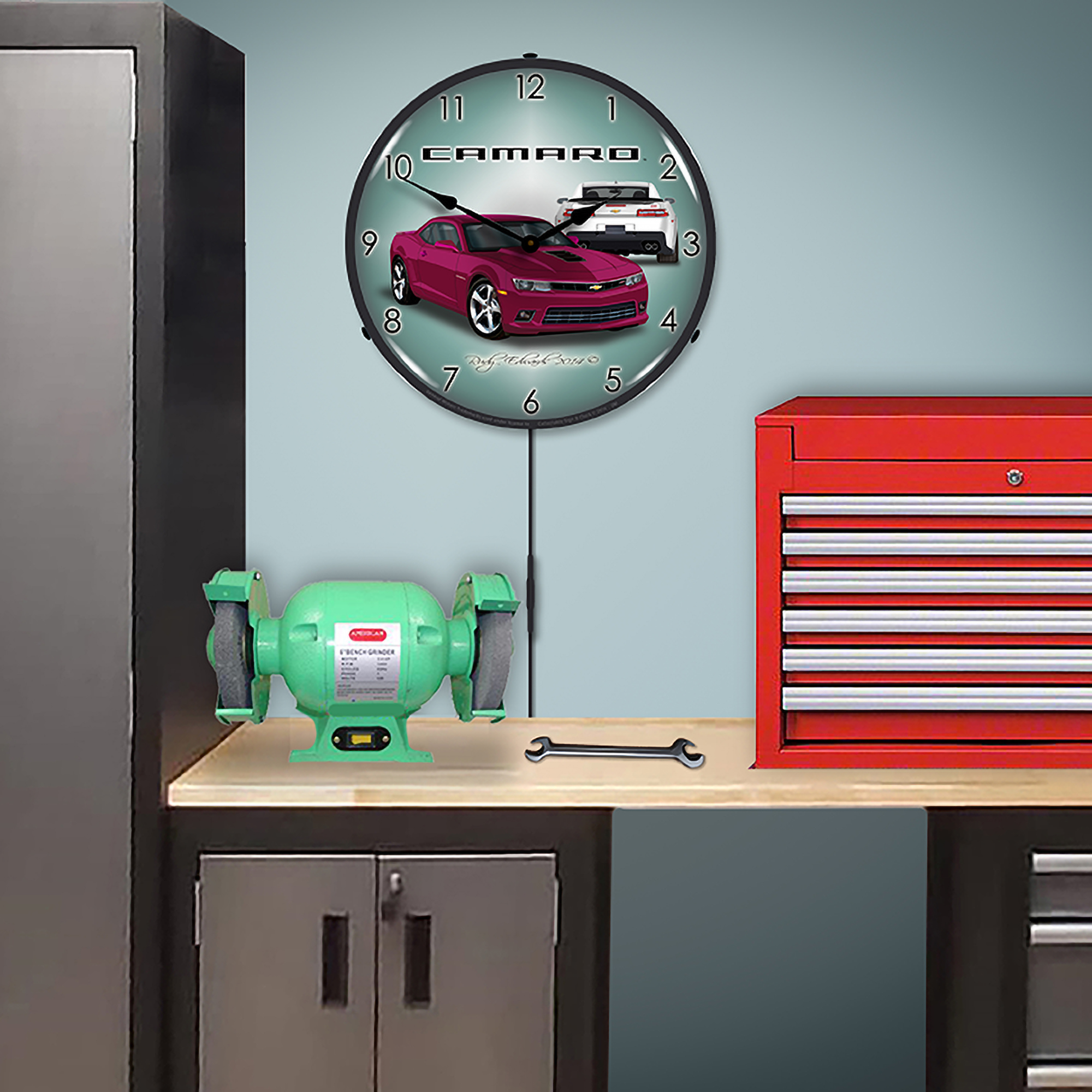 2014 SS Camaro Deep Magenta LED Wall Clock Illuminated not Neon 5 2014 SS Camaro Deep Magenta LED Wall Clock Illuminated not Neon - Image 5