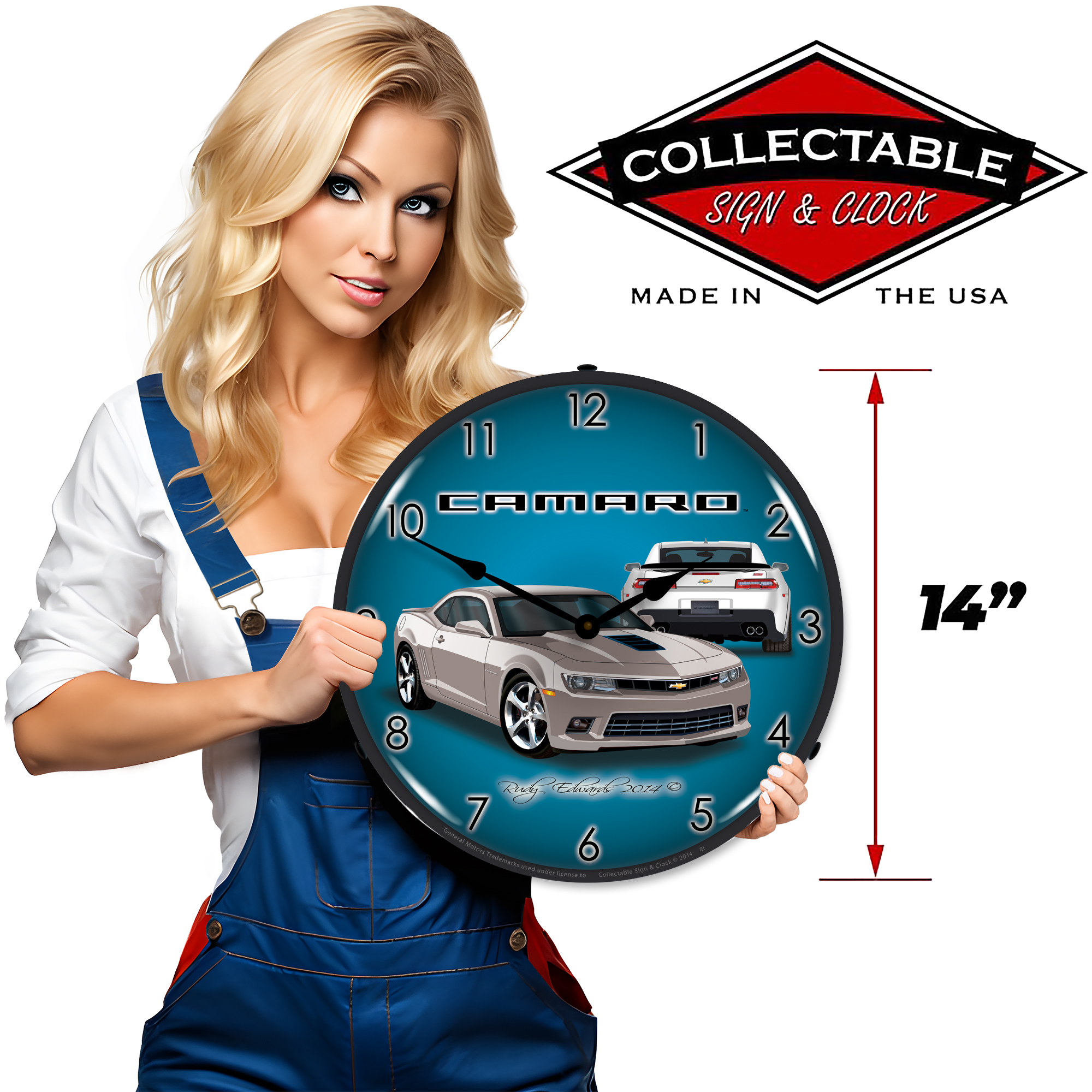 2014 SS Camaro Silver Ice LED Wall Clock Illuminated not Neon 3 2014 SS Camaro Silver Ice LED Wall Clock Illuminated not Neon - Image 3