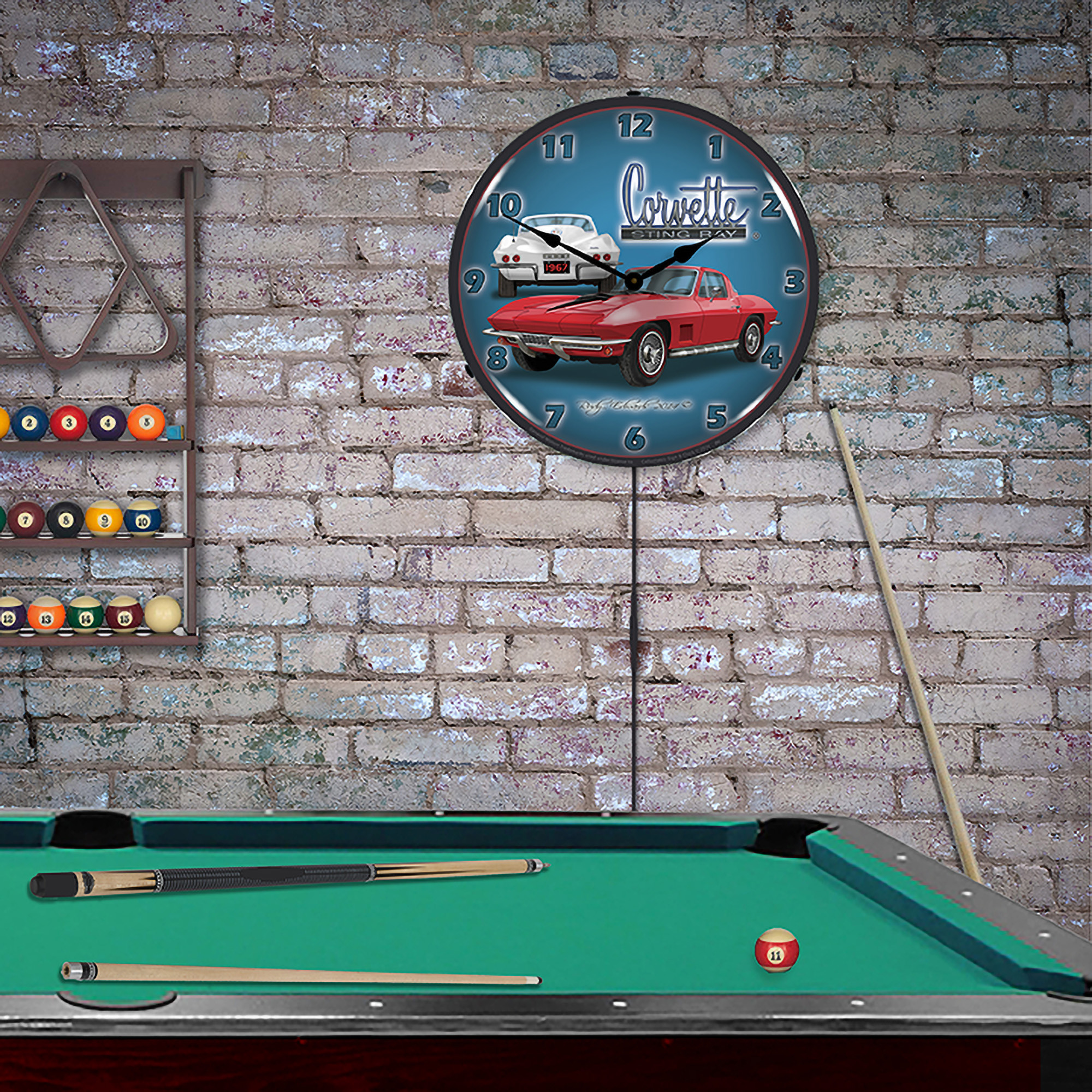 1967 Corvette Stingray LED Wall Clock Illuminated not Neon 4 1967 Corvette Stingray LED Wall Clock Illuminated not Neon - Image 4