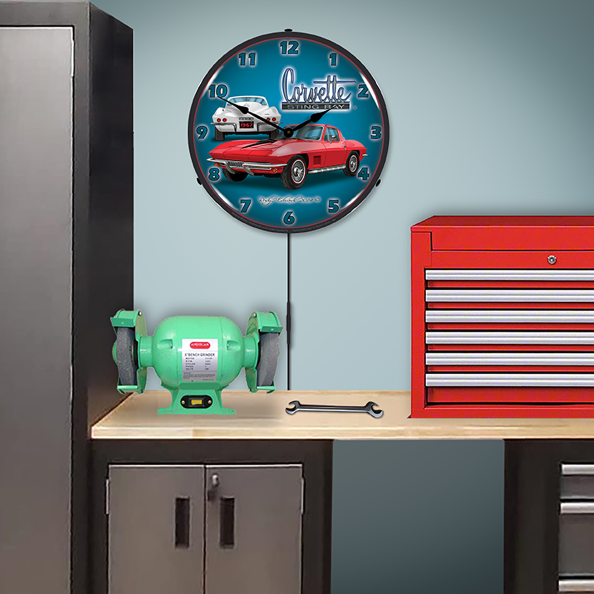 1967 Corvette Stingray LED Wall Clock Illuminated not Neon 5 1967 Corvette Stingray LED Wall Clock Illuminated not Neon - Image 5