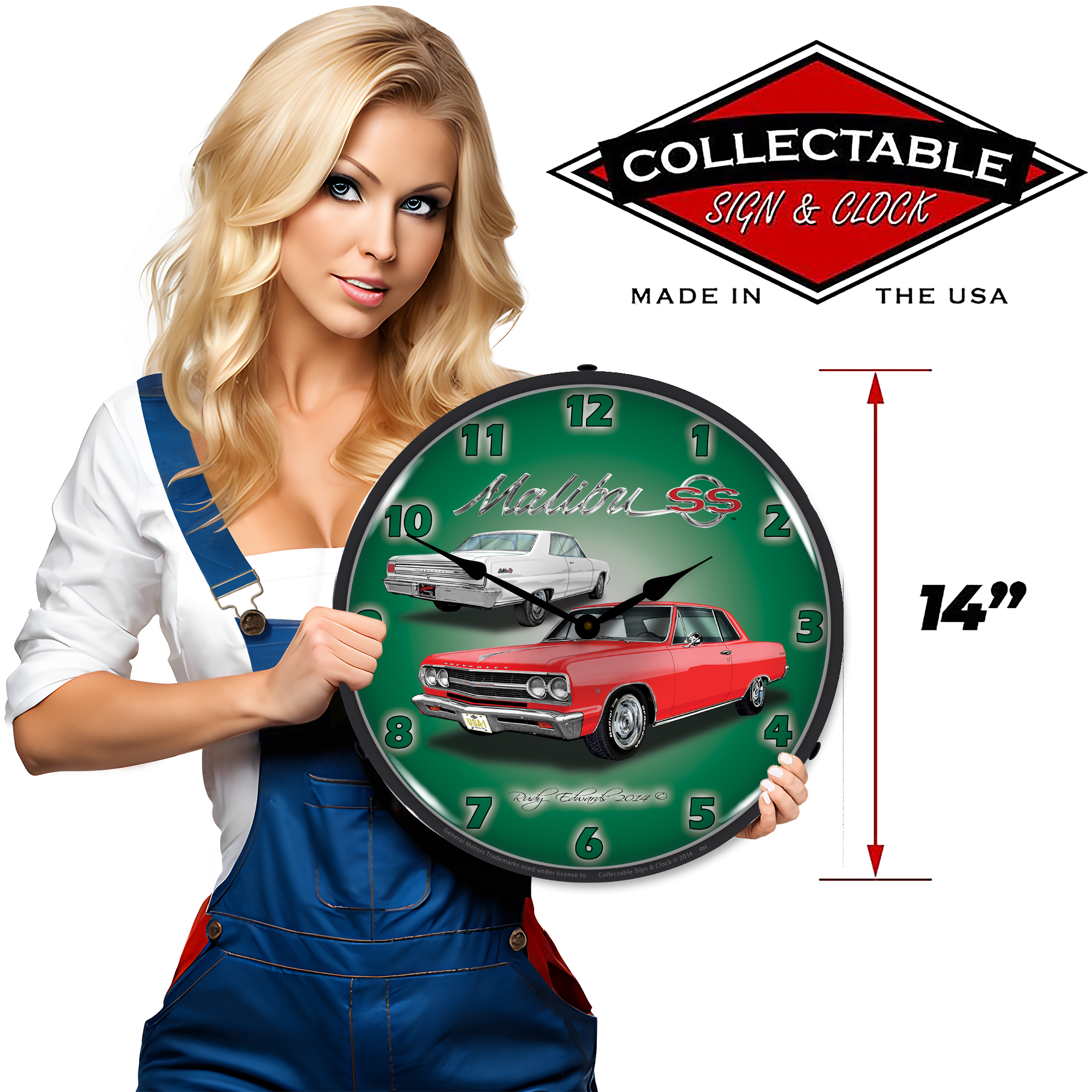 1965 Chevelle Malibu SS LED Wall Clock Illuminated not Neon 3 1965 Chevelle Malibu SS LED Wall Clock Illuminated not Neon - Image 3