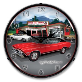 1968 SS Chevelle LED Wall Clock Illuminated not Neon