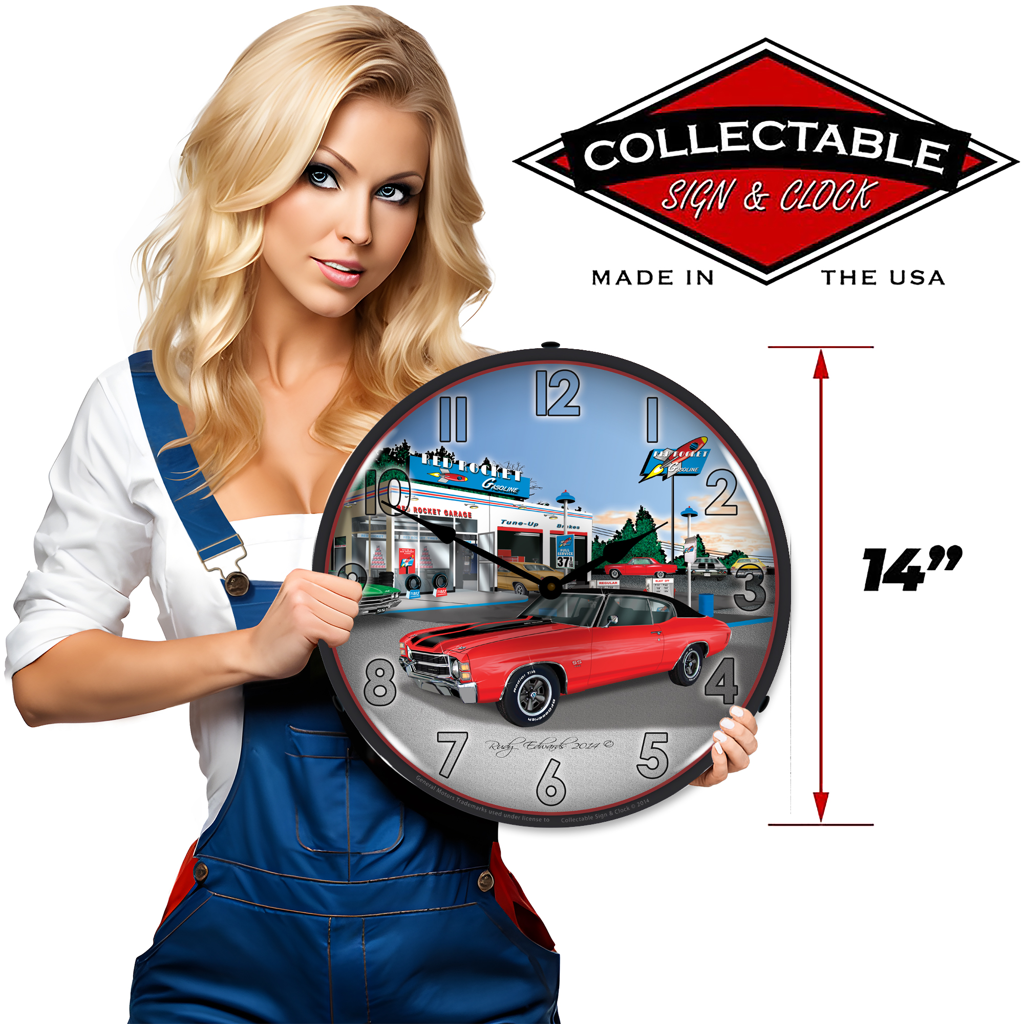 1971 SS Chevelle LED Wall Clock Illuminated not Neon 3 1971 SS Chevelle LED Wall Clock Illuminated not Neon - Image 3