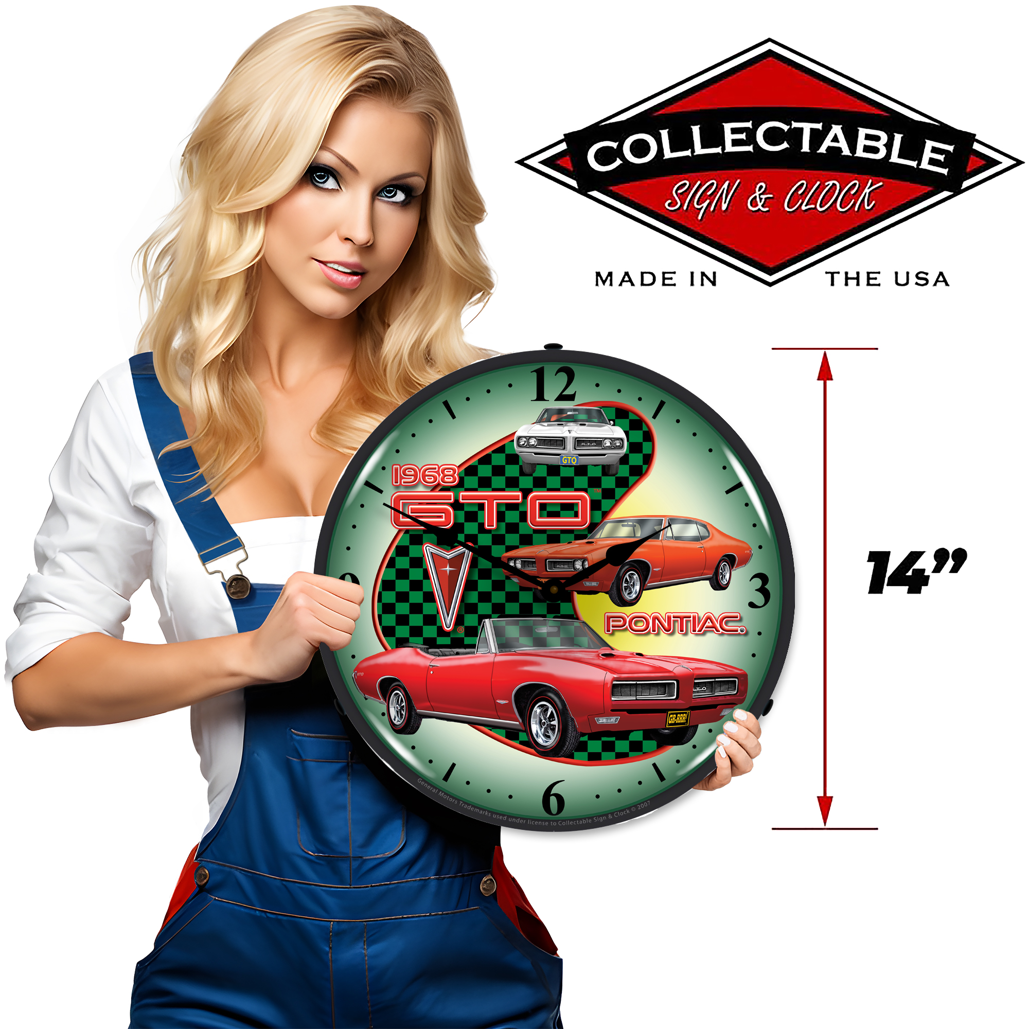 1968 Pontiac GTO LED Wall Clock Illuminated not Neon 3 1968 Pontiac GTO LED Wall Clock Illuminated not Neon - Image 3