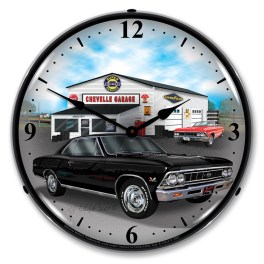 1966 Chevelle LED Wall Clock Illuminated not Neon