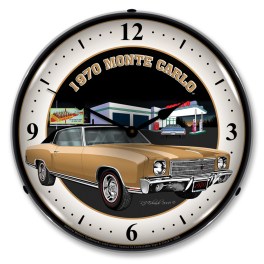 1970 Monte Carlo LED Wall Clock Illuminated not Neon