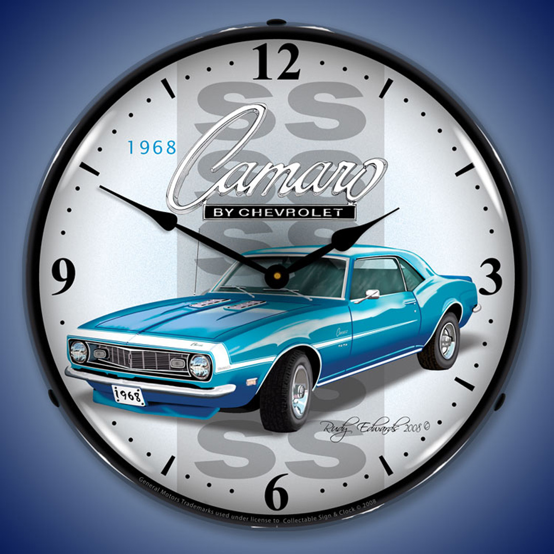 1968 SS Camaro LED Wall Clock Illuminated not Neon 2 1968 SS Camaro LED Wall Clock Illuminated not Neon - Image 2