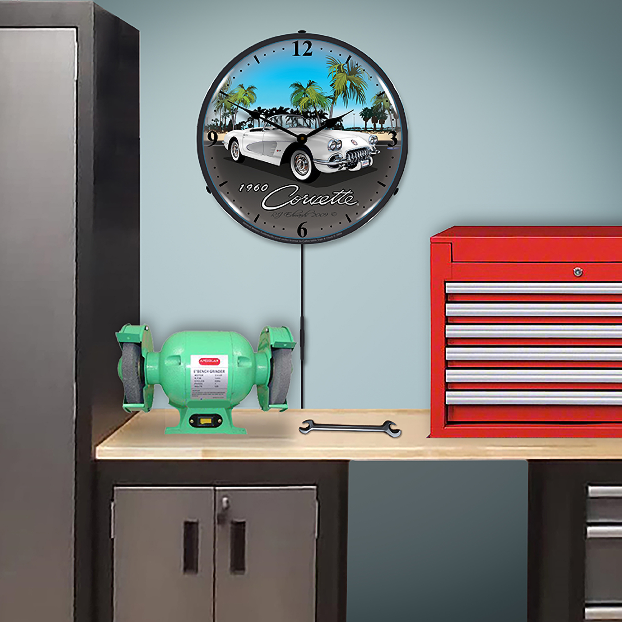 1960 Corvette LED Wall Clock Illuminated not Neon 5 1960 Corvette LED Wall Clock Illuminated not Neon - Image 5