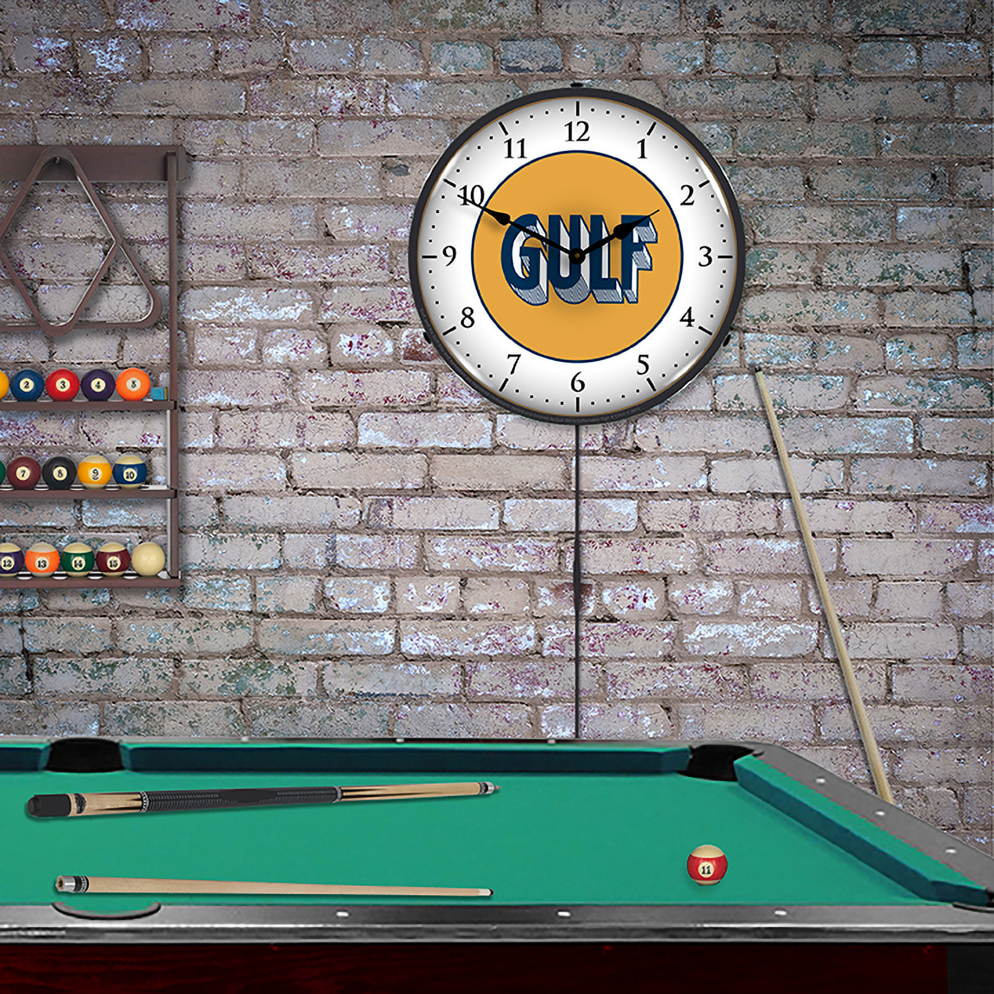 Gulf 1920 LED Wall Clock Illuminated not Neon 3 Gulf 1920 LED Wall Clock Illuminated not Neon - Image 3