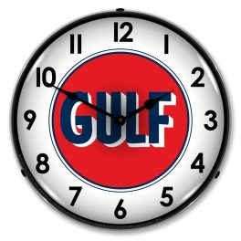Gulf 1960 LED Wall Clock Illuminated not Neon