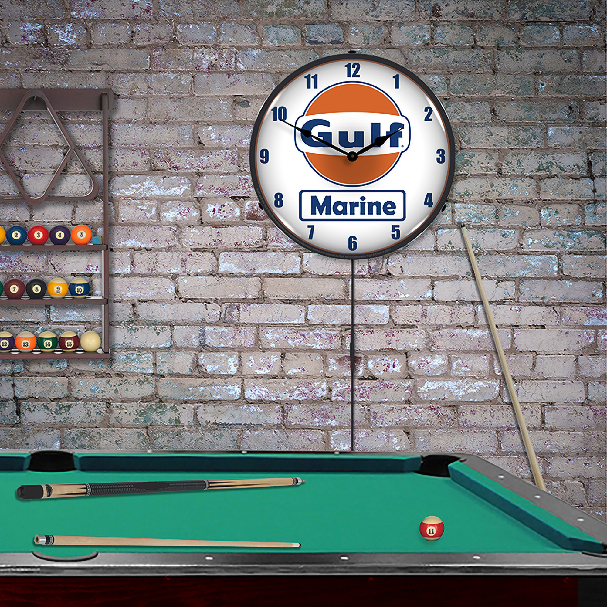 Gulf Marine LED Wall Clock Illuminated not Neon 3 Gulf Marine LED Wall Clock Illuminated not Neon - Image 3