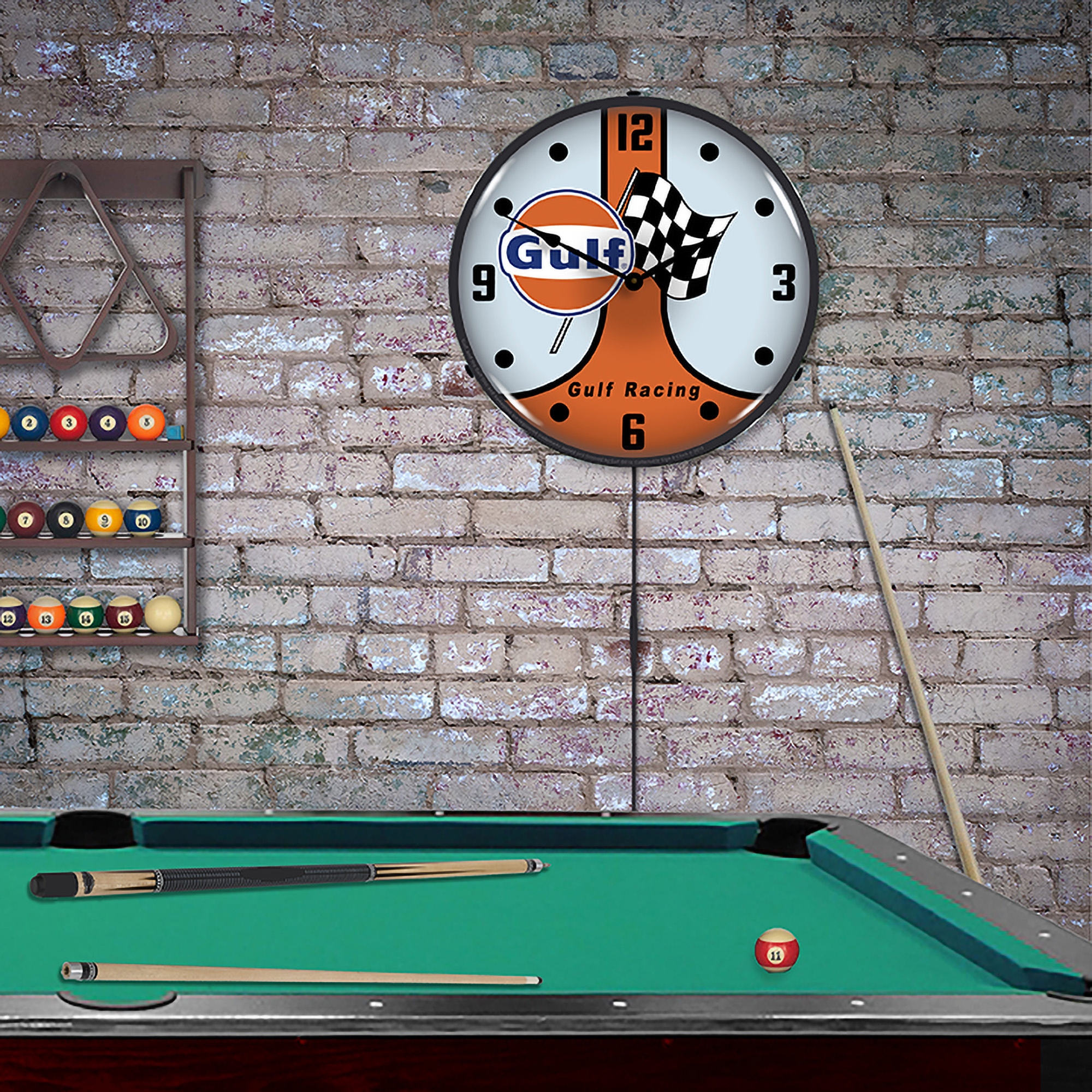 Gulf Racing GT40 LED Wall Clock Illuminated not Neon 3 Gulf Racing GT40 LED Wall Clock Illuminated not Neon - Image 3