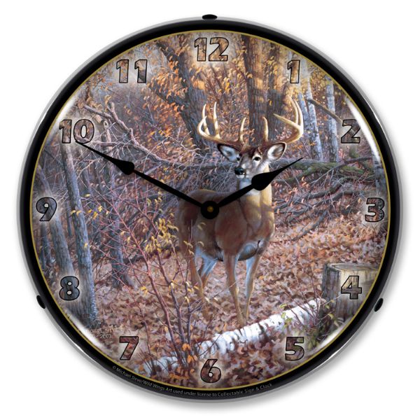 Great Eight-Whitetail Deer LED Wall Clock Illuminated not Neon 1 Great Eight-Whitetail Deer LED Wall Clock Illuminated not Neon