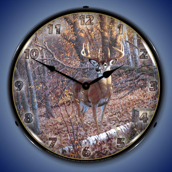 Great Eight-Whitetail Deer LED Wall Clock Illuminated not Neon 2 Great Eight-Whitetail Deer LED Wall Clock Illuminated not Neon - Image 2