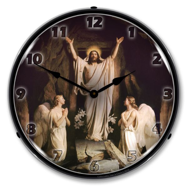 Jesus The Resurrection LED Wall Clock Illuminated not Neon 1 Jesus The Resurrection LED Wall Clock Illuminated not Neon