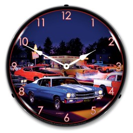 Fast Freds LED Wall Clock Illuminated not Neon