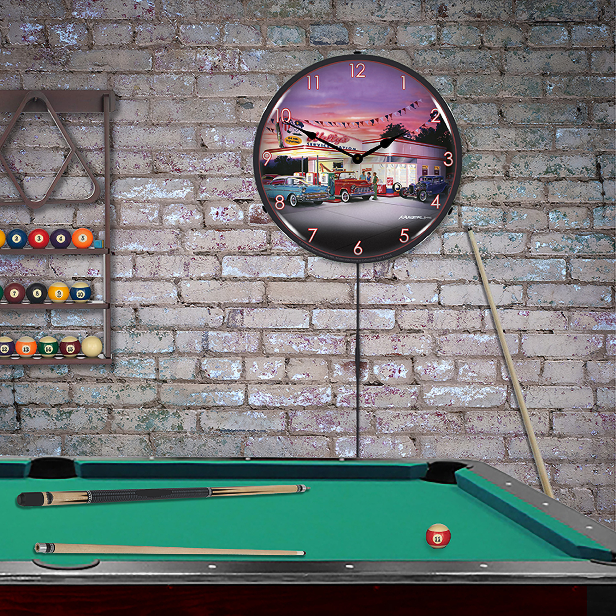 Wallys LED Wall Clock Illuminated not Neon 3 Wallys LED Wall Clock Illuminated not Neon - Image 3