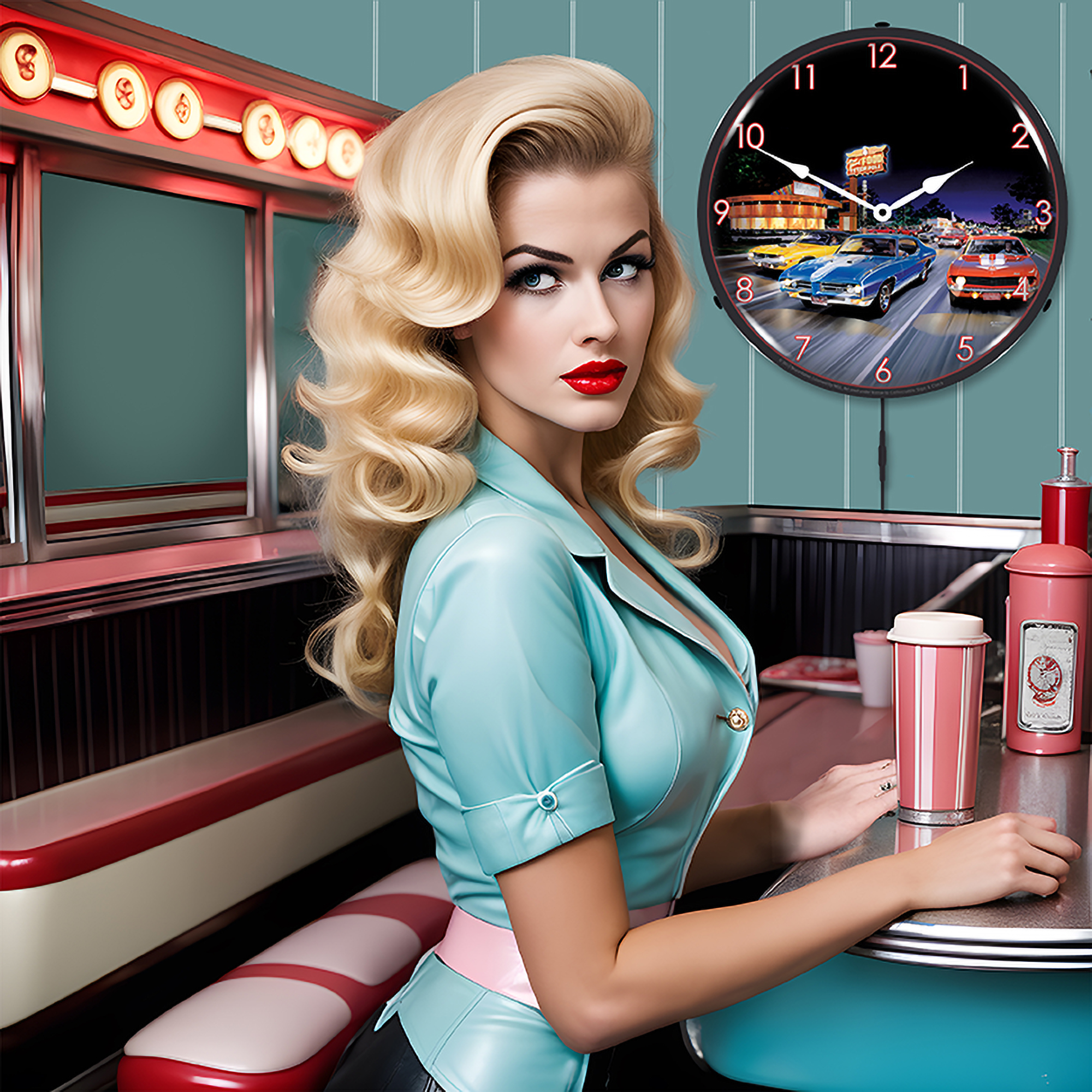 Woodward Avenue LED Wall Clock Illuminated not Neon 4 Woodward Avenue LED Wall Clock Illuminated not Neon - Image 4