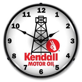 Kendall Motor Oil LED Wall Clock Illuminated not Neon