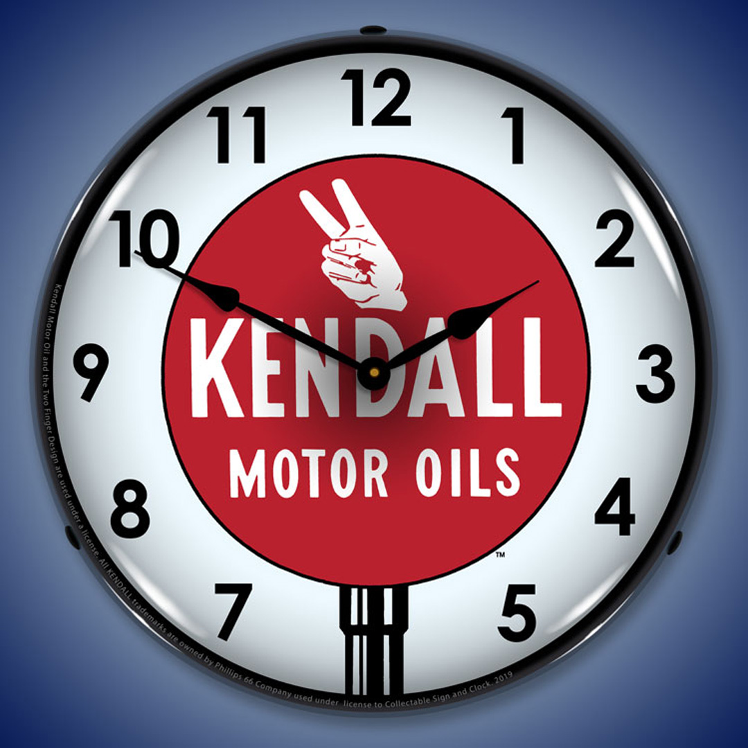 Kendall Motor Oil 3 LED Wall Clock Illuminated not Neon 2 Kendall Motor Oil 3 LED Wall Clock Illuminated not Neon - Image 2