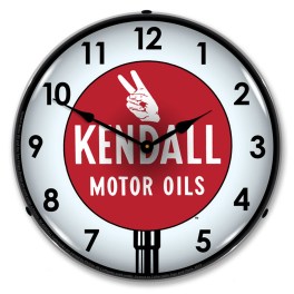 Kendall Motor Oil 3 LED Wall Clock Illuminated not Neon