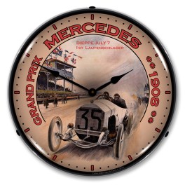 Grand Prix Mercedes LED Wall Clock Illuminated not Neon